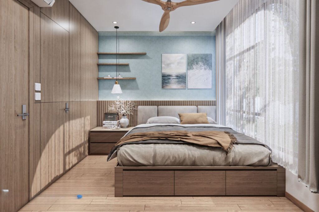 ý tưởng thiết kế phòng ngủ nhỏ dưới 10m2 với nội thất đa năng