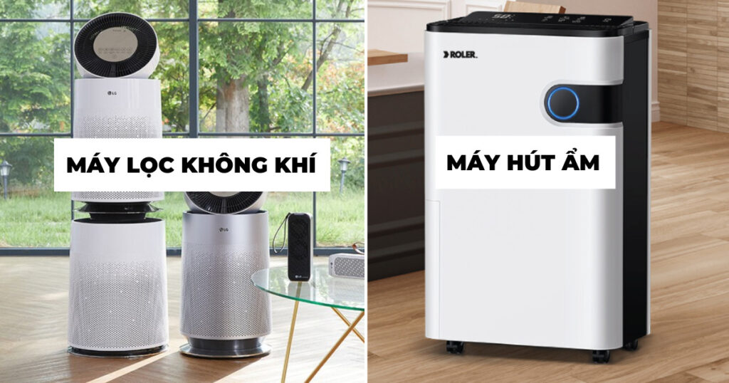phụ kiện máy lọc không khí và máy hút ẩm mini giúp phòng ngủ sạch sẽ